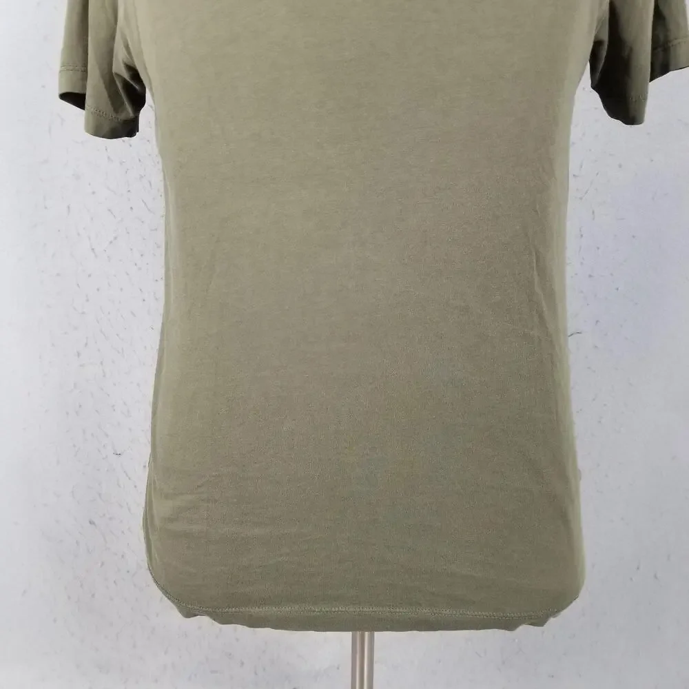 True Religion Shirt Mens Medium‎ Green Buddha Guitar Graphic Tee Logo Casual
